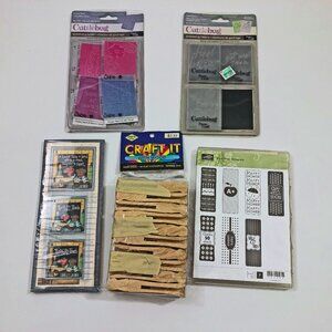 Set of 5 Crafting Stamps & Craft It Wood Clothspins & Magnetic Teachers Memo Pad